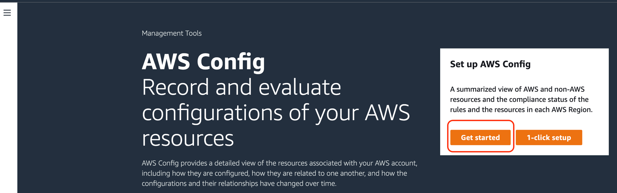 set up AWS config