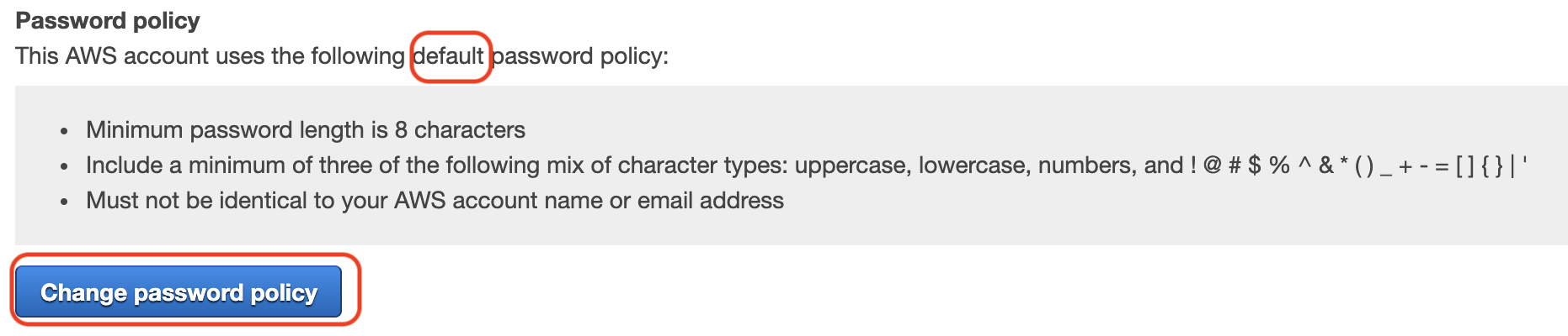 password policy